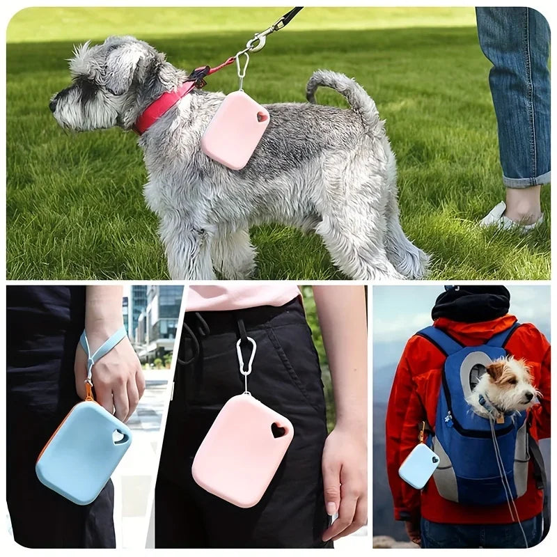 1pc Silicone Dog Treat Bag Pet Snack Bag Travel Portable Training Pet